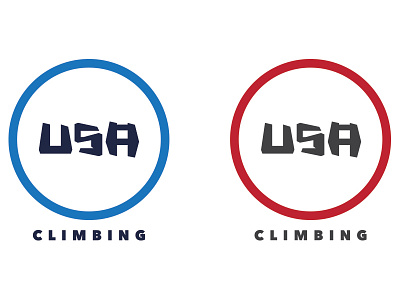 USA Climbing Branding (Social Media) branding identity logo