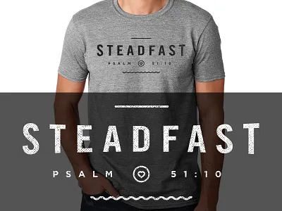 Steadfast grey heart psalms scripture shirt steadfast