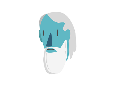 Grey old man beard grey illustration illustrator man vector