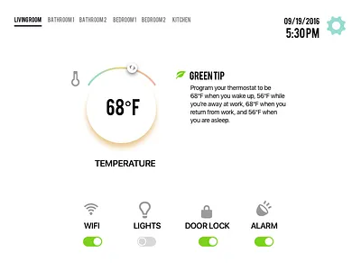 Home Monitoring Dashboard | 021 021 daily100 dailyui dashboard home home monitoring dashboard ios stats ui uidesign ux uxdesign