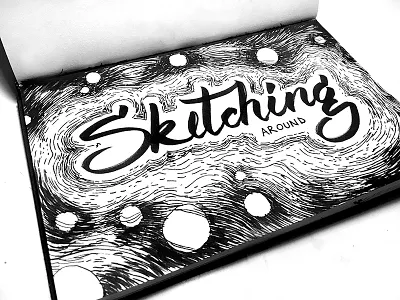 Sketching Around black brush draw drawing ink inking inktober letter lettering pen sketch