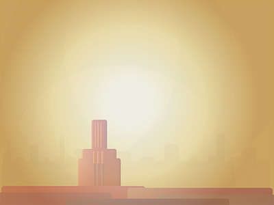 City Haze building city cloud haze gold sky sky scape space