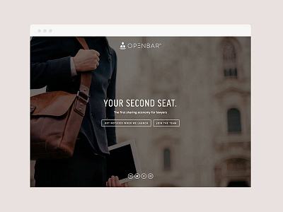 Openbar Landing Page branding landing page law lawyer splash page squarespace start up startup web web design website