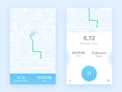 Motion record UI map run app ui