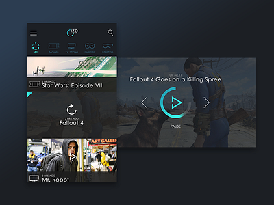 Cizo iOS App app clean dark design entertainment ios mobile modern streaming ui videos