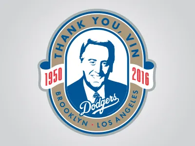Vin Scully Commemorative Logo baseball dodgers mlb scully vin vinscully