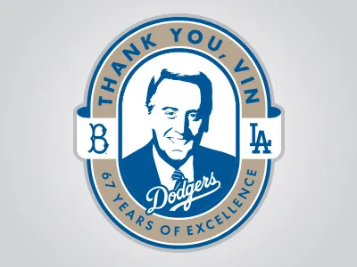 Vin Scully Commemorative Logo FINAL baseball dodgers mlb scully vin vinscully