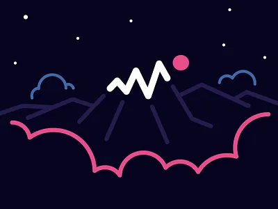 Dribbble is discovering activity discovery dribbble mountains new night