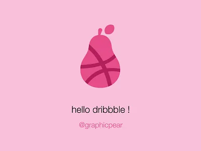 Hello Dribbble ! debut first graphic pear illustration