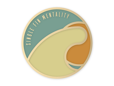 Single Fin Mentality v.1 enamel pin fin hawaii north shore pin single fin sun surf vintage