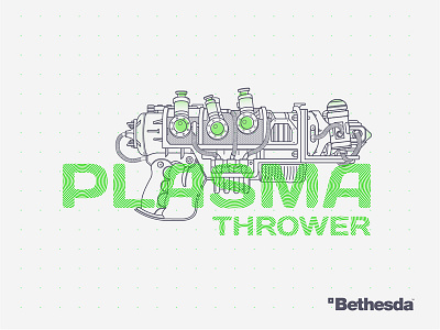 Fallout 4 - Plasma Thrower art bethesda design fallout game graphicdesign gun namadko plasma ukraine. kiev vector weapon