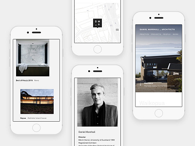 DMA mobile website architect architecture auckland grid image layout minimal mobile new zealand portfolio responsive web