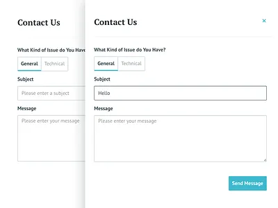 Contact Form button contact form input microcopy radio segmented textarea ui usability ux