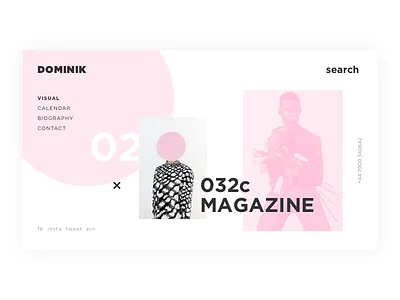 D o m i n i k . design fashion minimal typo ui ux web