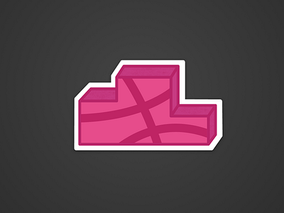 Building Block Podium dribbble giveaway mule playoff podium rebound sticker