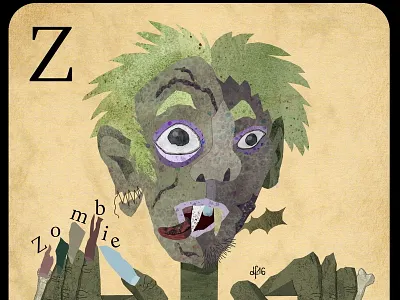 Zombie beast card game illustration mythical creature mythology playing card undead