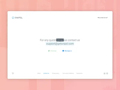 ⌘C cmd contact copy email experience support ui ux