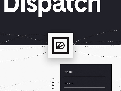 Dispatch Branding WIP black and white branding logo logotype monochromatic ui wip