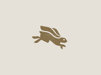 Golden Rabbit animal autumn bunny gold hopper illustration jump leaf logo rabbit