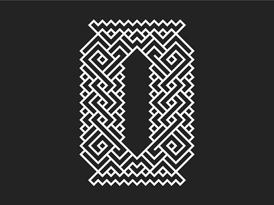 Letter O I black geometric letter lettering line art lines o stripes type typography white