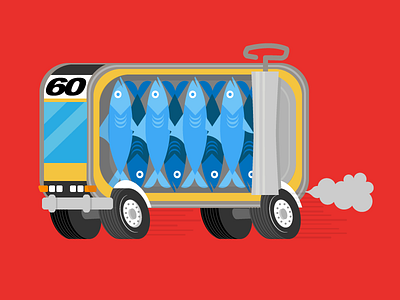 60 actron bayer bus commute fish sardines