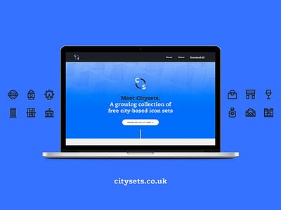 Citysets — Free city-based icon sets brand bryn taylor cities citysets free icons freebie icon set illustrator release side project sketch travel