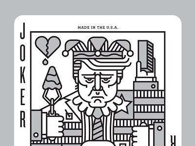 Illustraion aiga illustration joker poster trump