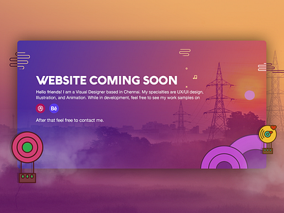 Portfolio Coming Soon Website coming soon graphic design landing page portfolio web design