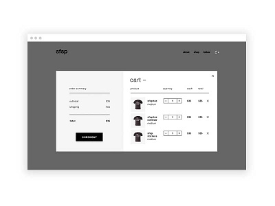 sfsp - cart cart checkout ecommerce shop web design website