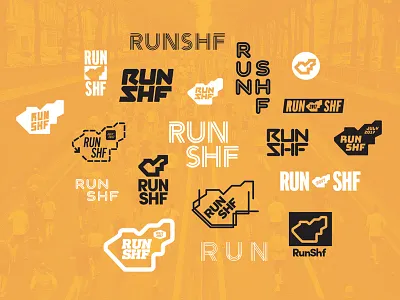 Runnning logos fitness logo running speed sports vitality yellow