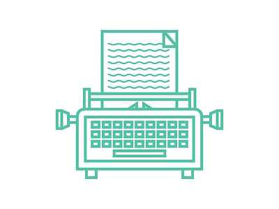 Copywriting Icon copywriter copywriting flat icon illustration line typewriter vector