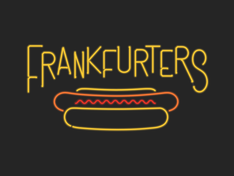 Frankfurters brooklyn downtown brooklyn hot dog neon neon sign new york city papaya king signage