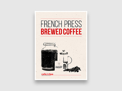 Cafe De Lipa Poster design graphic poster print