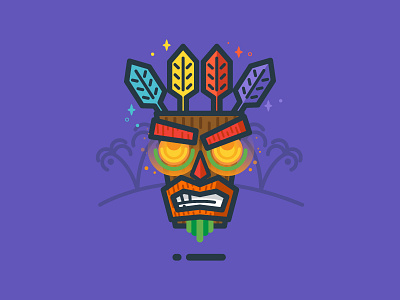 Aku Aku aku aku crash bandicoot games illustration illustrator retro vector