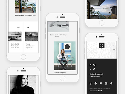 DMA mobile website II architect architecture auckland grid image layout minimal mobile new zealand portfolio responsive web