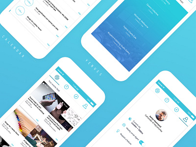 Business events app design business calendar events profile tiles