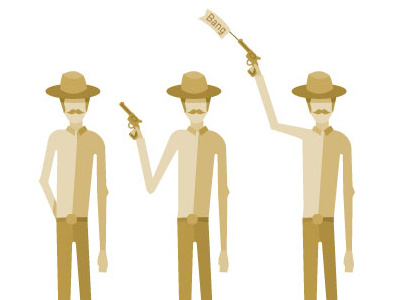 Cowboy Dan bang cowboy figures gold