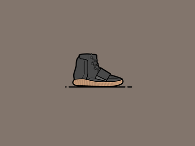 Yeezy 750 Light Grey Gum adidas atlanta black flat icon illustration kanye shoes sneakerhead sneakers vector yeezy