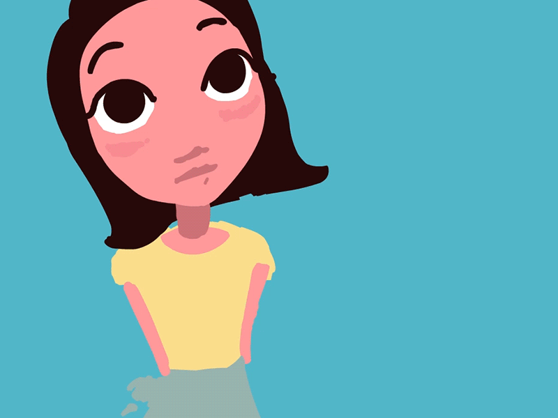 Girl And Dog animation character animation flash