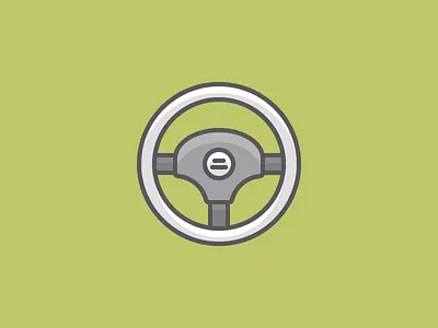 September 20: No Power Steering 365cons car daily icon diary drive driving icon steer steering wheel