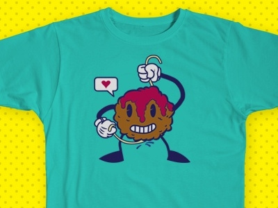 Vote | Meatball Scrub Scrub doodle illustration meatball noodle retro threadless vote