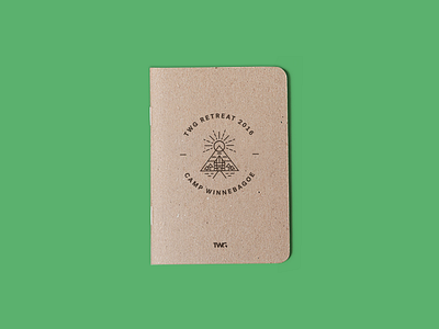 TWG Retreat Notebook badge brand camp camping logo notebook retreat swag