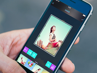 Photo editor app mockup