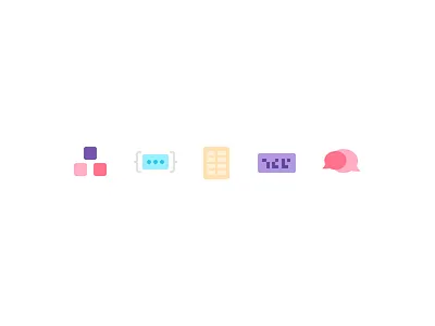 Icons for new Formkeep landing page api boston colorful developer tools formkeep iconography icons playful thoughtbot