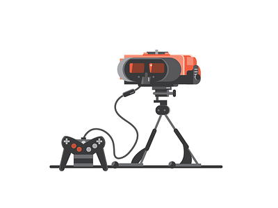 Virtual Boy 90s console game illustration nintendo virtual