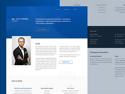 Jan Vydrzel website landing lawyer onepage page personal userexperience ux web webdesign website