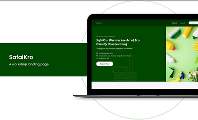 SafaiKro cleaning website figma landing page ui web design