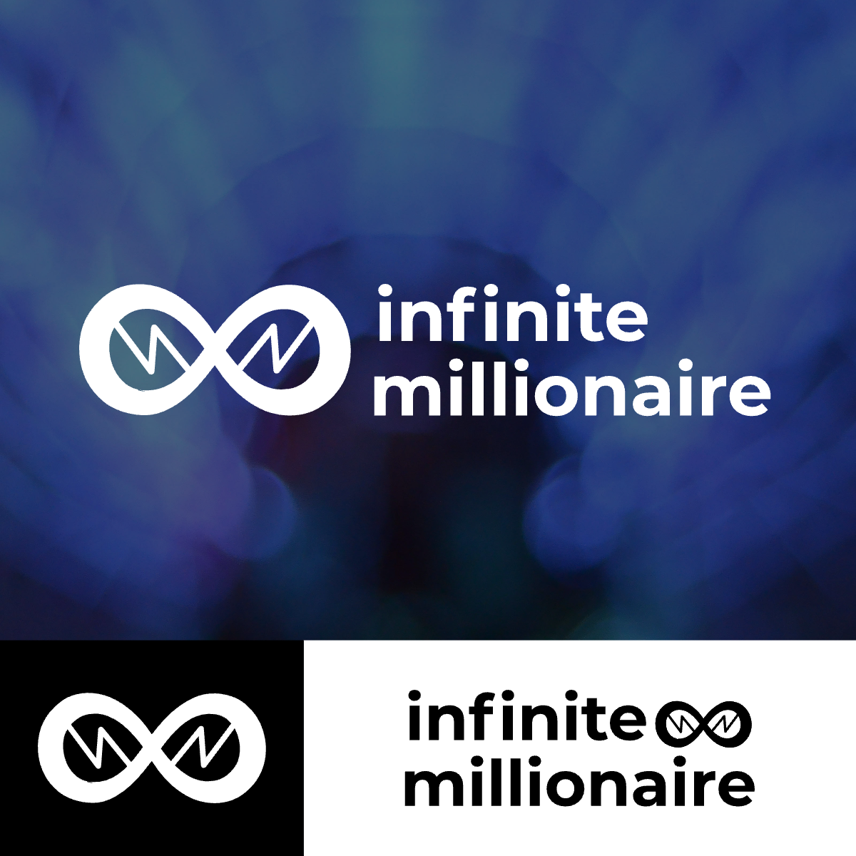 Infinite Millionaire | Logo abstract abundance branding business clean finance geometric growth infinity investment logo luxury minimal modern money simple success symbolic vector wealth