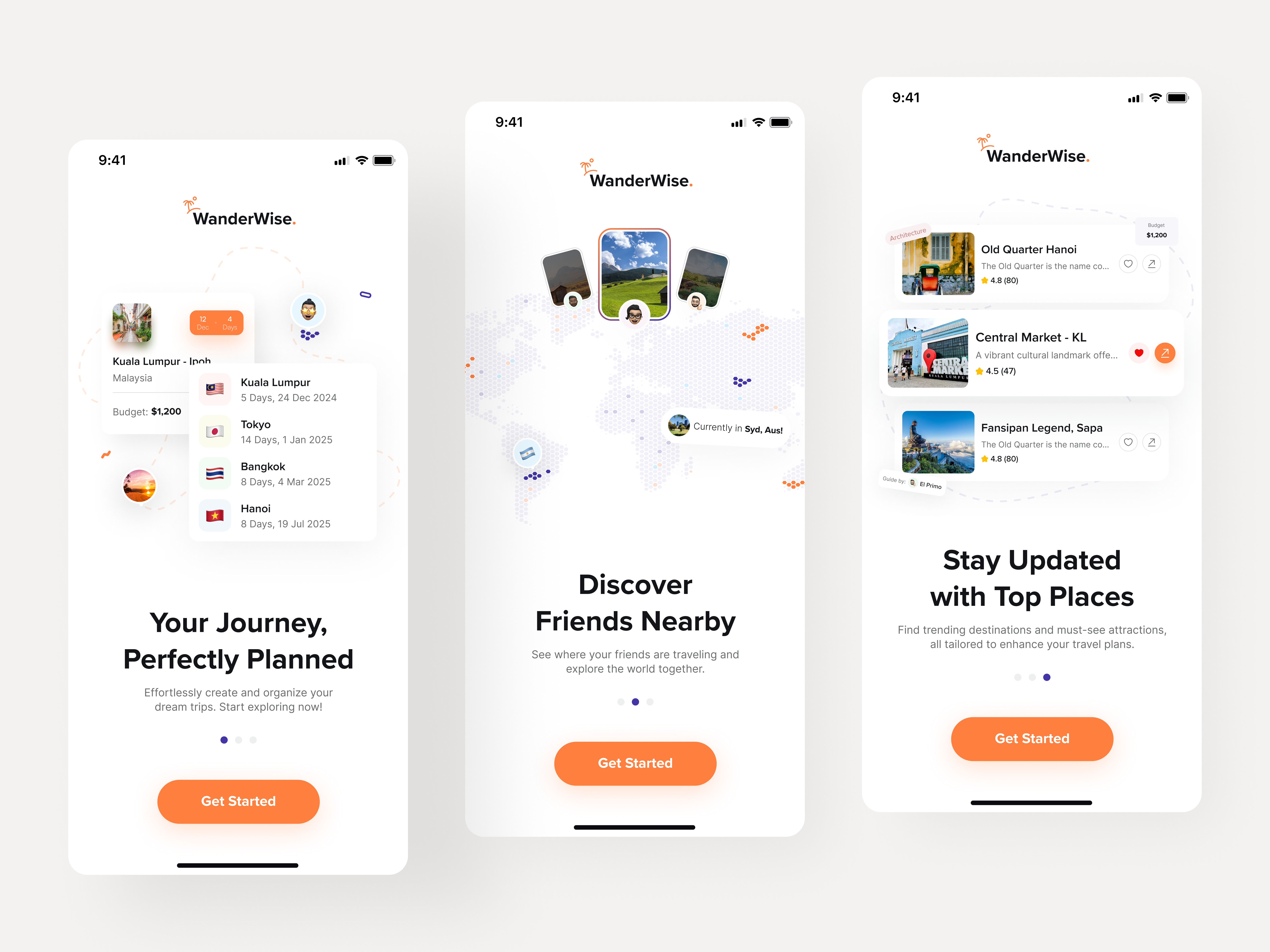 Example of Mobile App UI/UX Design (5 10screens)