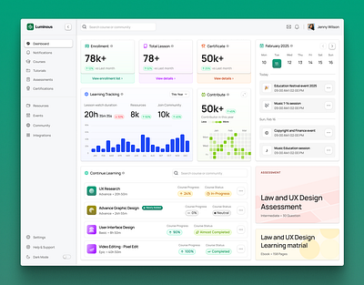 EduTech - Online Course Dashboard UI/UX Design analyticsdashboard app design dashboarddesign dribbbler edtech educationtechnology educationui product design saas ui uiux uxdesign web app